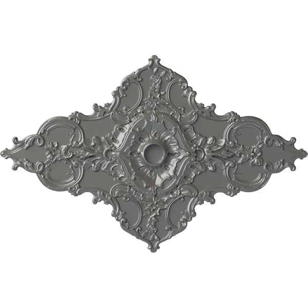 Ekena Millwork Melchor Diamond Ceiling Medallion (Fits Canopies up to 4"), 67 1/4"W x 43 3/8"H x 4"ID x 2"P, Silver CM70X43MLSLS - main